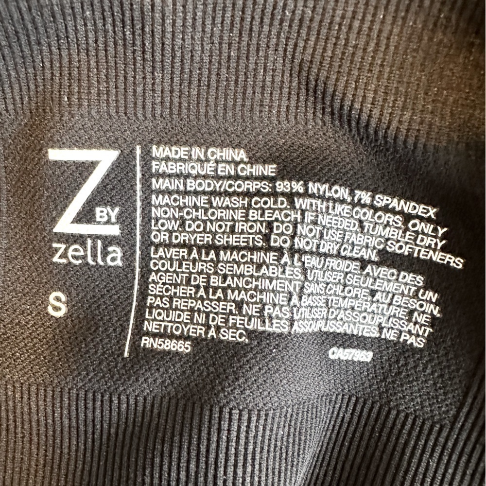 NWT Zella High Waist Seamless Textured 7/8 Leggings Black Size Small - Picture 12 of 15
